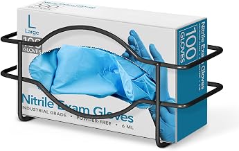 Stock Your Home Black Metal Glove Box Holder Wall Mount for Kitchen, Closet, Lab, Exam, Office, Tissue Shelf