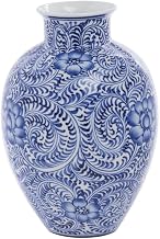 ACCENT DECOR Porcelain Bud Blue and White - 6 1/2" Dia x 9 1/2" H