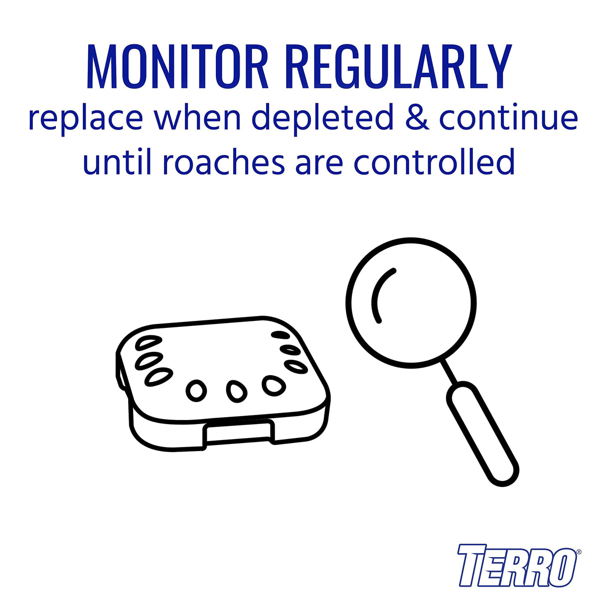 Multi-Surface Roach Bait Stations by Terro – 6 Bait Stations, Plastic, Black, Model T500