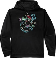 Disney Little Mermaid Ariel Neon Lights Graphic Hoodie Performance Hoodie