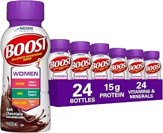 BOOST Women Balanced Nutritional Drink, Rich Chocolate, 8 FL OZ, 24 pk