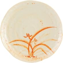 Thunder Group Gold orchid melamine dinnerware collection 6" lotus shape plate, comes in dozen