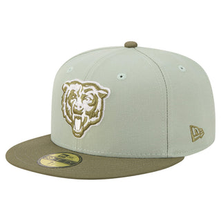 Men's Light Green/Olive Chicago Bears Color Pack 59FIFTY Fitted Hat by New Era – 7 7/8, 100% Polyester, Chicago Bears, Light Green, Model NFL F26 2T Color Pack 59FIFTY