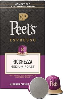 Peet's Coffee Espresso Capsules, Medium Roast, Ricchezza, 10 Count
