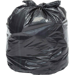 12-16 Gallon Light Duty Black Trash Bags by Global Industrial – HDPE, Black, Model NR243306K