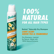 Natural - Green Tea Chamomile 4.23 oz. by Batiste – 4.23 Ounce (Pack of 1), Clear