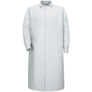 Red Kap X-Large / White / Gripper Front Spun Polyester Pocketless Butcher Coat With Knit Cuffs Outerwear