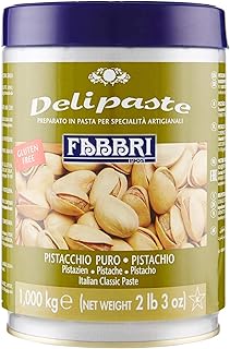 Fabbri Delipaste Pure Pistachio Flavoring Compound, 2.2 lb | For Gelato, For Ice Cream, For Soft Serve, For Pastry and Confectionary, 1 Tin