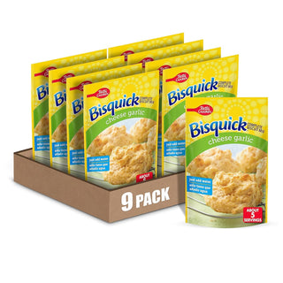 Bisquick Complete Cheese Garlic Biscuit Mix by Betty Crocker – 7.75 Ounce (Pack of 9), Pack of 9, Model 16000-40152