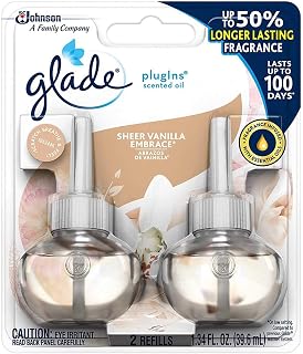 Glade Plugins Refills Sheer Vanilla Embrace, 1.34 FL OZ, 2 CT (Pack of 10)
