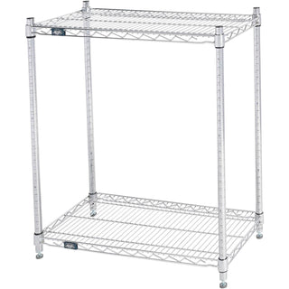 ESD, 2 Tier, Wire Shelving Starter Unit, 30" W x 18" D x 34" H by Nexel – 2, Alloy Steel, Chrome, Model 18303ESD2