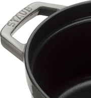 Round Cocotte - 13.25Qt - Graphite Grey by STAUB – 34cm, 12.6 liters, Cast Iron, Grey, Model 1004317