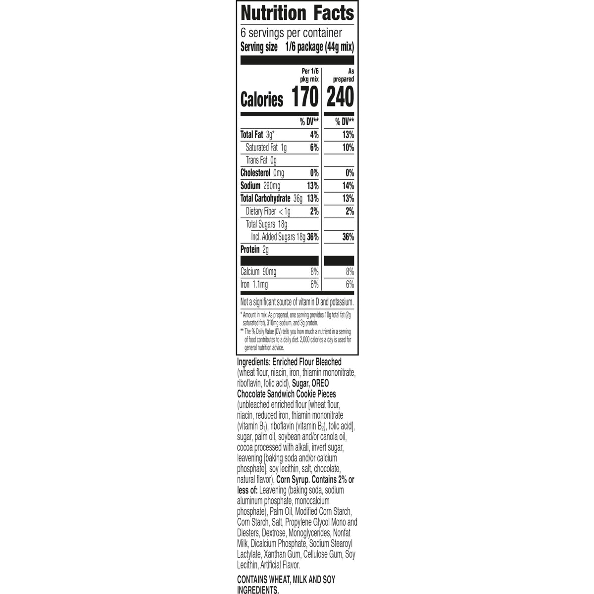 OREO White Cake Mix by Betty Crocker – 9.3 Ounce (Pack of 6), Pack of 6