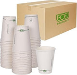 ECO PRODUCTS GreenStripe Disposable Paper Hot Cups, 12 oz, 1000 Count | Eco-Friendly Hot Beverage Cups, PLA-Lined, Paper To-Go Cups For Coffee, Latte, Espresso, Tea & Hot Chocolate