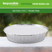 Responsible Products 7 inch Lids (500 Count) / Clear / Casual Disposable Cookware