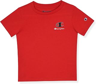 Champion Boys Premium Graphic T-Shirt with Textured Details Short Sleeve Crewneck Tee for Kids