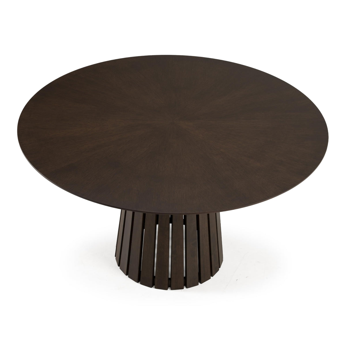 Weiss - Mid-Century Modern Wenge Round Dining Table by Limari Home – Rubberwood, Wenge, Model LIM-85576