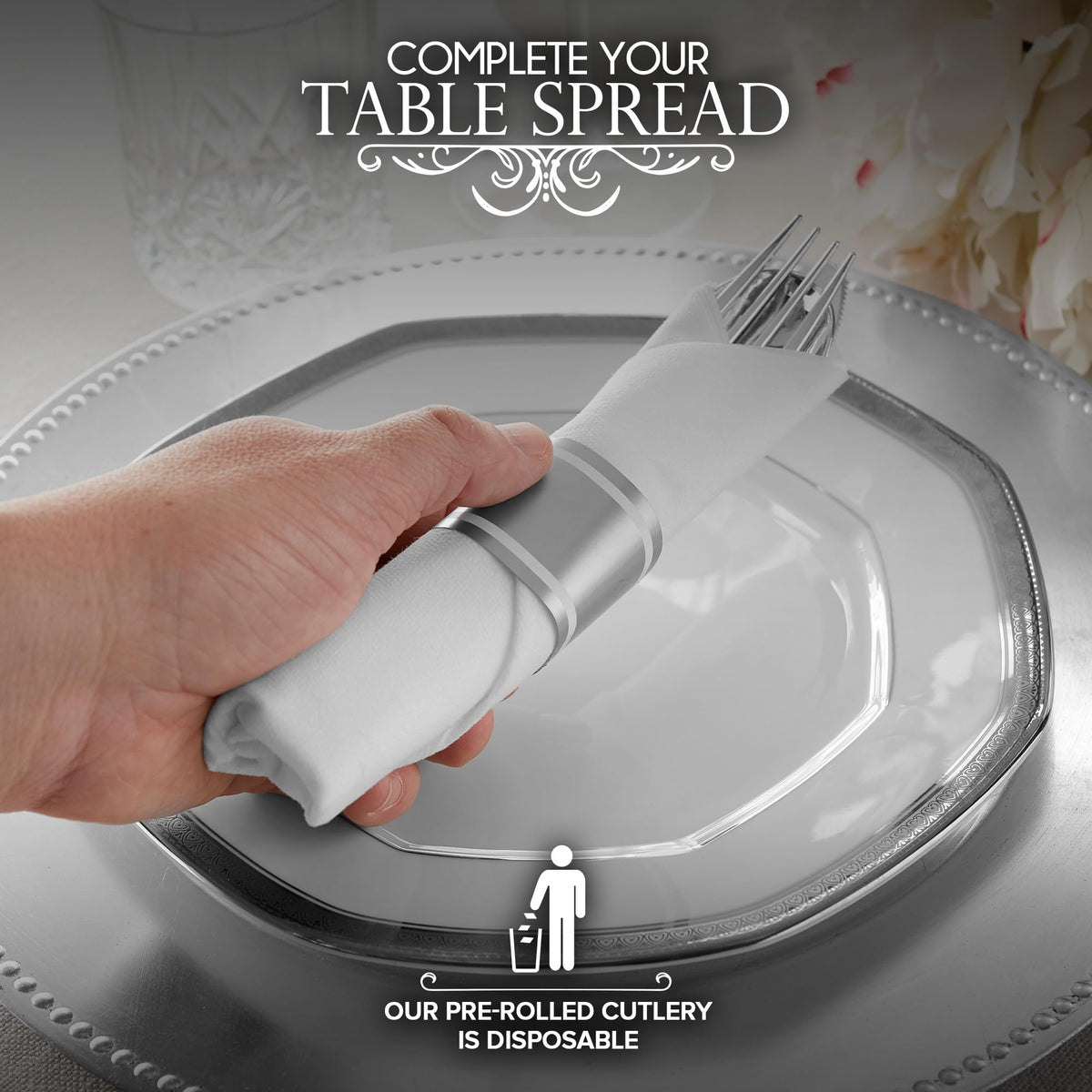 Stock Your Home 100 Count / Silver / Formal Spoons