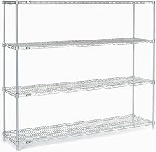 Nexel Stainless Steel Wire Shelving, 72" W x 18" D x 63" H