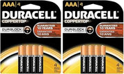 DURACELL Coppertop AAA Batteries, 4ct, 2pk