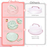 Ohuhu Cake Carrier with Lid, Holds 10 Inch Cakes, Green