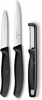 Victorinox Swiss Classic 3-Piece Paring Knife Set with I-Peeler, Black
