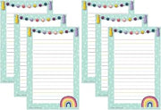 Teacher Created Resources Oh Happy Day Notepad, 5.25-inch x 8.25-inch, 50 Sheets Per Pack, Pack of 6 (TCR9019-6)