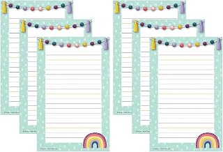 Teacher Created Resources Oh Happy Day Notepad, 5.25-inch x 8.25-inch, 50 Sheets Per Pack, Pack of 6 (TCR9019-6)