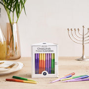 Rite Lite Chanukah Candles, Hand Dipped Rainbow, Box of 45
