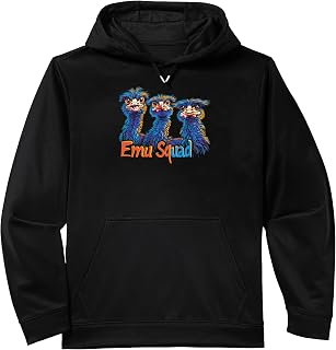 Emu Squad Design for Emu Lover Stuff | Kids Emu Performance Hoodie