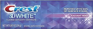 Crest 3d White Whitening Toothpaste, Radiant Mint, 0.85 Ounce (pack Of 36)