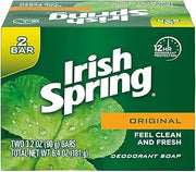 Irish Spring Original Deodorant Bar Soap, 3.20 oz bars, 2 ea