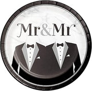 Creative Converting Mr. and Mr. Wedding Paper Plates, 8 ct