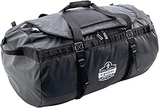 Ergodyne Arsenal 5030L Large Tarpaulin Water Resistant Duffel Bag w/ Removable Shoulder Straps,Black