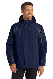 All-Season II Jacket by Port Authority – Large, Nylon, True Navy/ Iron Grey, Model 578734