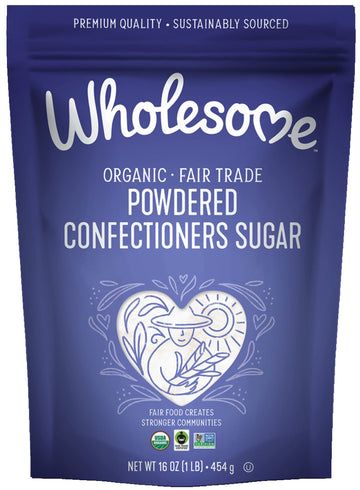 Sweeteners 16-Ounce Organic Powdered Confectioners Sugar by Wholesome – 16 Ounce (Pack of 6), White, Pack of 6, Model 00079466
