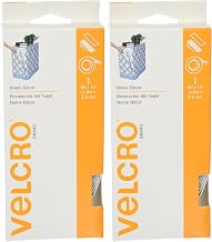 VELCRO Brand Velcro Home Decor Tape Roll 1" x 6' White (Pack of 2)