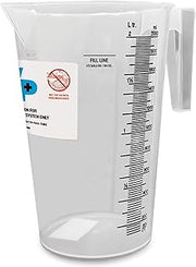 WIPESPLUS Measuring Cup Multi-Task Wipes Measuring Cup, 64 Ounces for Supermarkets, Retail, and Business, Plastic