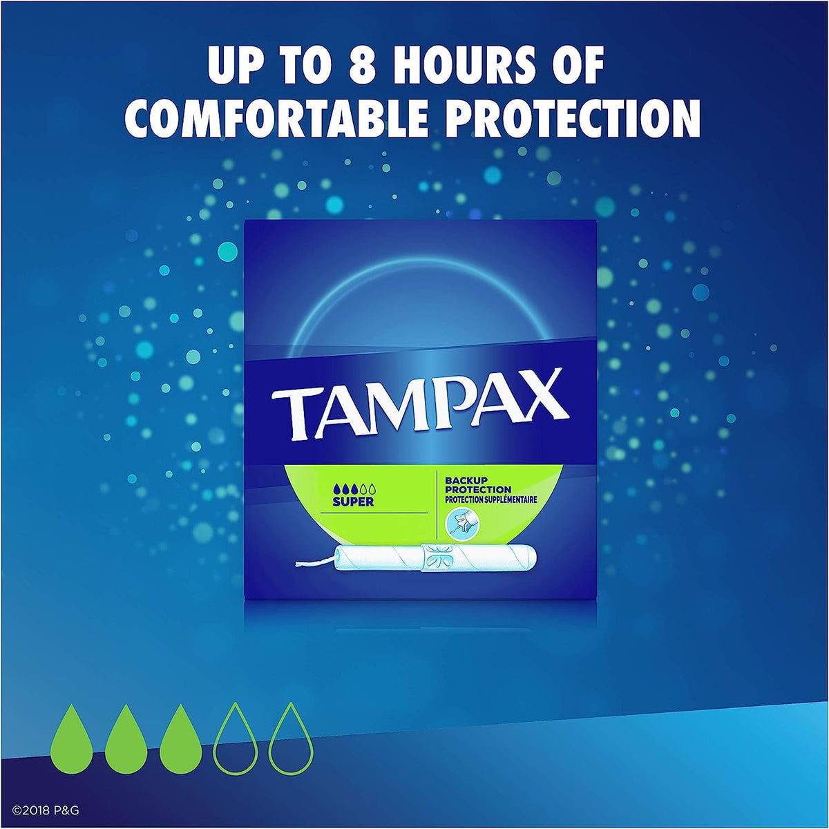 Tampon 80ct OLD PRODUCT by Tampax – 80 Count, Cardboard, White, Pack of 4, Model 646369