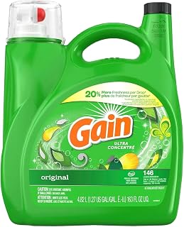 Gain High Efficiency Original Liquid Laundry Detergent, 146 Loads , Green