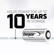 Lithium CR2 Batteries by Energizer – 2 Count (Pack of 2), Pvc,Silicone, Black, Pack of 2, Model EL1CR2BP2