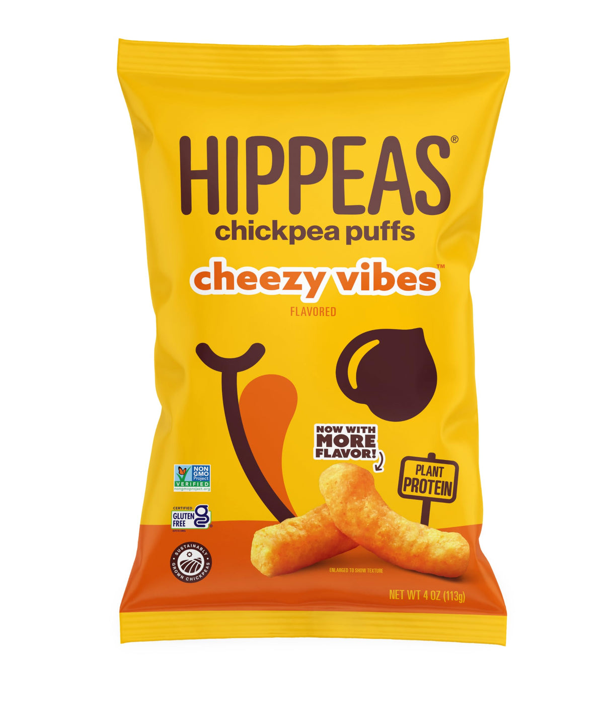 HIPPEAS Nacho Vibes / 4 Ounce (Pack of 1) / No Color Puffed Snacks