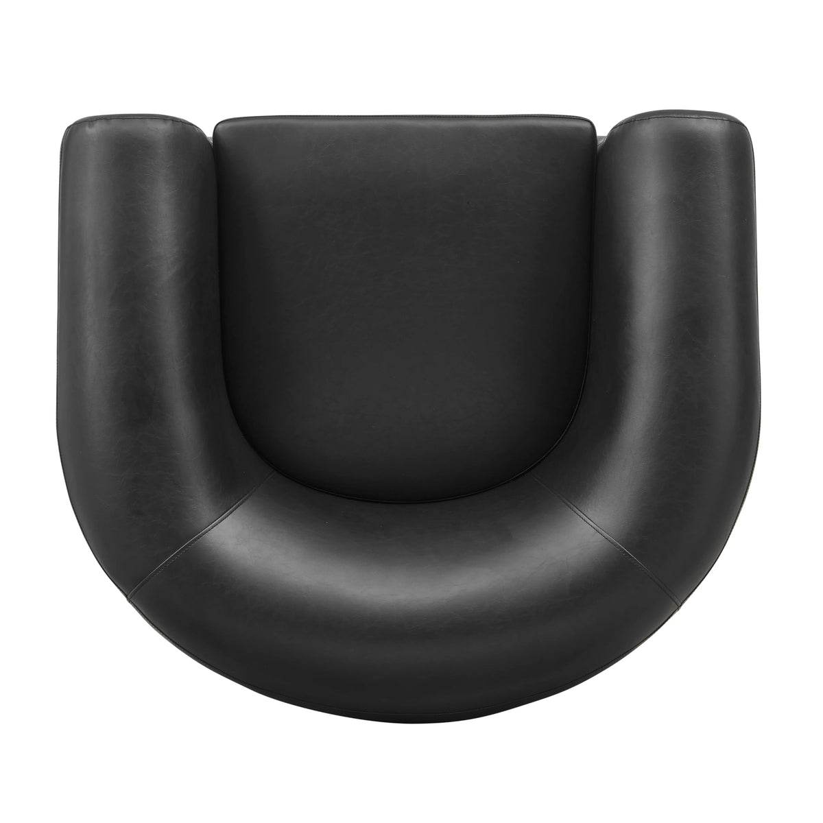 Cordelia Accent Chair - Black Faux Leather by New Pacific Direct – Faux Leather, Black, Jacob Brown, Model 1900243-691