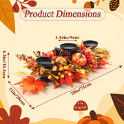 DTNESS Fall Candle Holder Centerpiece, 28 Inch, Orange