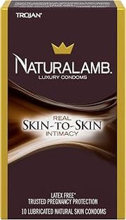 TROJAN NaturaLamb Luxury Latex-Free Condoms, 10 Count