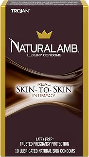 TROJAN NaturaLamb Luxury Latex-Free Condoms, 10 Count