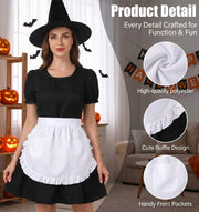 Half Apron by Acrbeli – One Size, Polyester, White, Model 5482JNBU7180