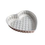 Formed Quilted Heart Pan by Nordic Ware – 9 Cup, 9.0 cups, Aluminum, Golden Hour, Model 31822