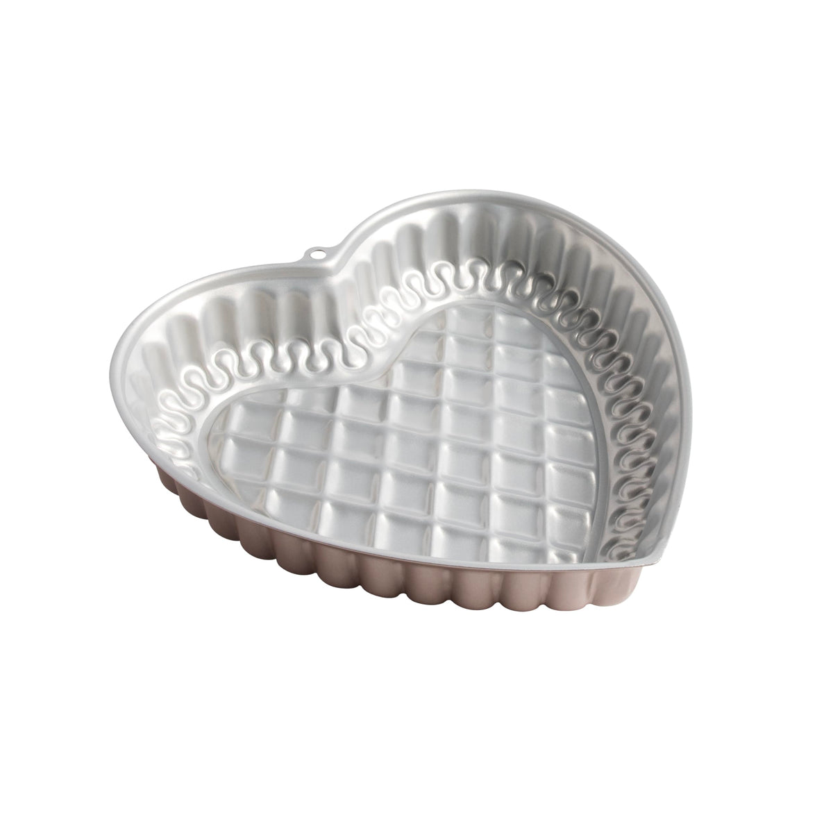 Formed Quilted Heart Pan by Nordic Ware – 9 Cup, 9.0 cups, Aluminum, Golden Hour, Model 31822