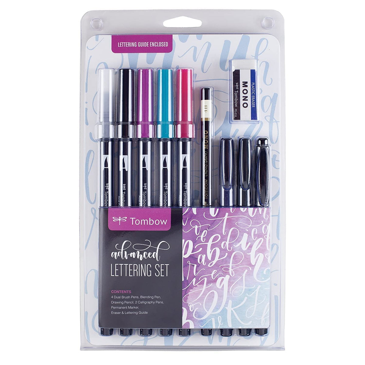 Advanced Lettering Set. Tools to Enhance Hand Lettering by Tombow – 1 Count (Pack of 1), Assorted, Colorless, Model 56191